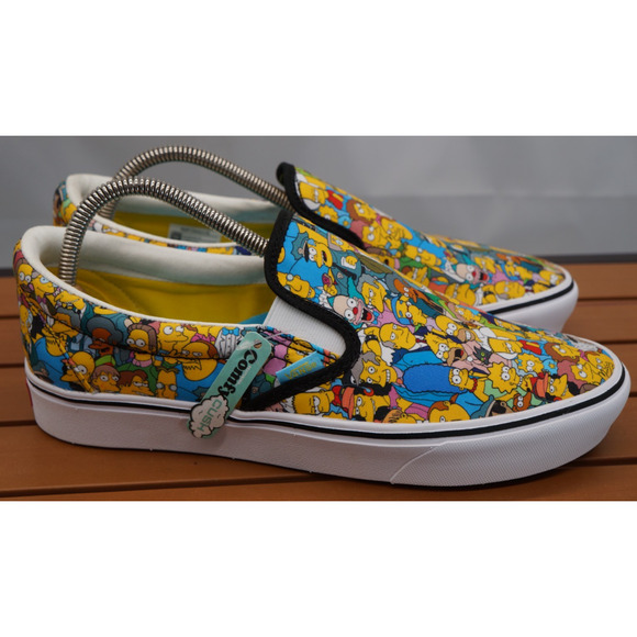 Vans Other - VANS X THE SIMPSONS SHOES MENS 9.5 SPRINGFIELD COLLAGE COMFYCUSH CLASSIC SLIP-ON